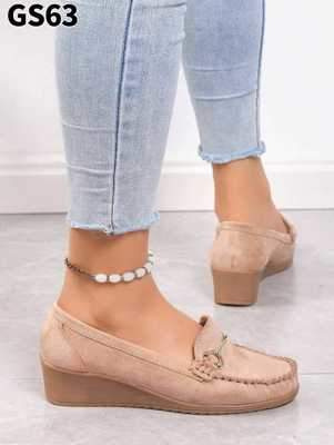 Balerinki damskie 7AGS63.KHAKI (36/41,12par)