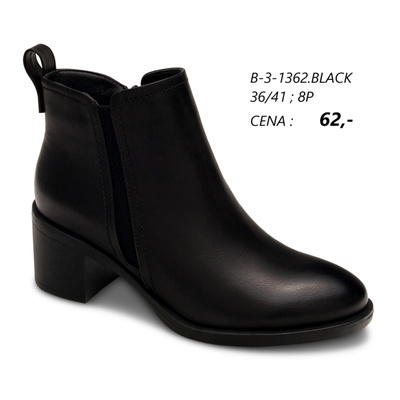 Botki damskie 7AB-3-1362.BLACK (36/41,8par)