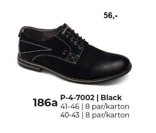 Półbuty męskie  9AP-4-7002.BLACK   (41/46,8par)