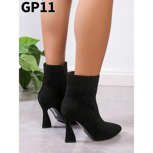 Botki damskie ocieplane GP11.BLACK (36/41 ,12par)