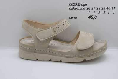 Sandały damskie 7A0629.BEIGE (36/41,8par)