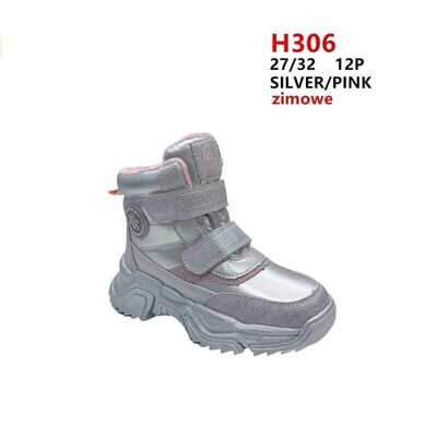 Botki dziewczęce 3AH306.SILVER (26/31,12par)