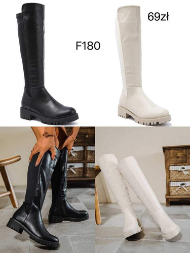 Kozaki damskie F180.KOLORDOWYBORU (36/41,12par)