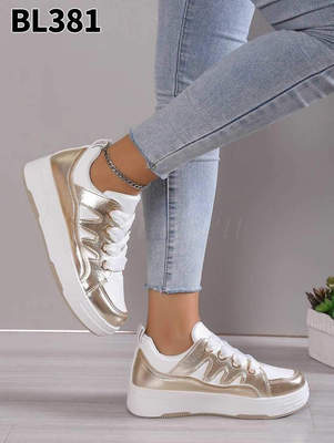 Buty sportowe damskie 7ABL381.WHITE/GOLD (36/41,12par)