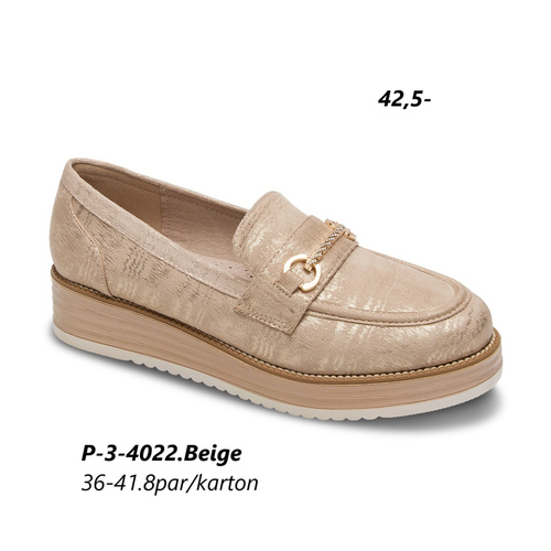 Półbuty damskie 3-4022.BEIGE (36/41,8par)