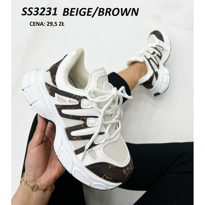 Buty sportowe damskie SS3231.BEIGE/BROWN (36/41,12par)