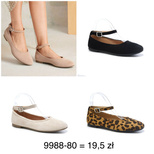 Balerinki damskie 9988-80.KOLORDOWYBORU (36/41,12par)