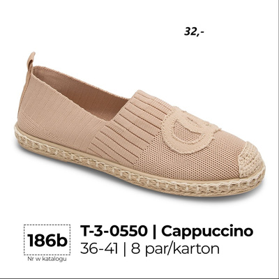 Balerinki damskie 3-0550.CAPPUCCINO (36/41,8par)