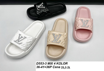 Klapki damskie D553-3.MIX  (36/41,36par)