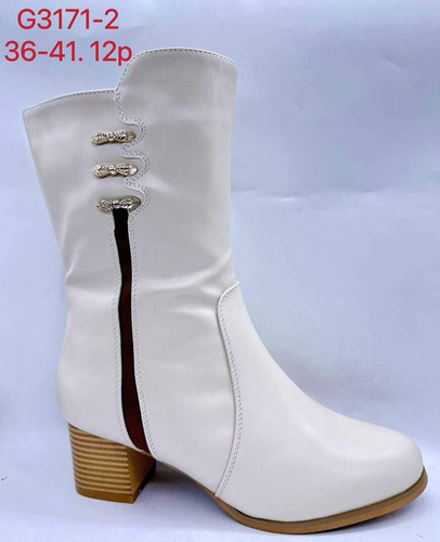 Botki damskie 7AG3171-2.WHITE (36/41,12par)