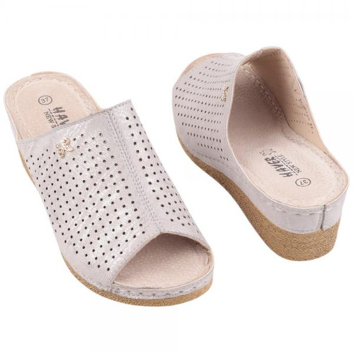 Klapki damskie DE02A-2.SILVER (36/41,8par)
