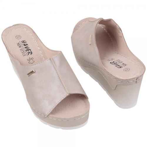 Klapki damskie DE04A-8.BEIGE (36/41,8par)