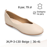 Balerinki damskie 7AP-3-130.BEIGE (36/41,8par)