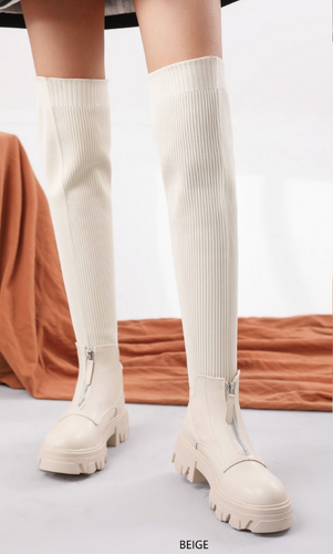 Kozaki damskie 9054.BEIGE (36/41,12par)