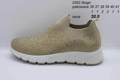 Buty sportowe damskie 7A0592.BEIGE (36/41,8par)