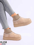 Botki damskie ocieplane VL258.BEIGE (36/41,12par)