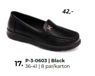 Półbuty damskie 3-0603.BLACK (36/41,8par)
