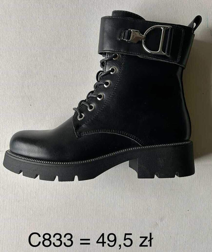 Botki damskie C833.BLACK (36/41,12par)