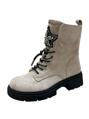 Botki damskie ocieplane 7AA-921.KHAKI  (36/41,12par)