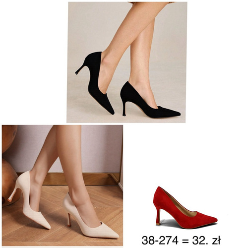 Czółenka damskie 8338-274.KOLORDOWYBORU (36/41 12par)