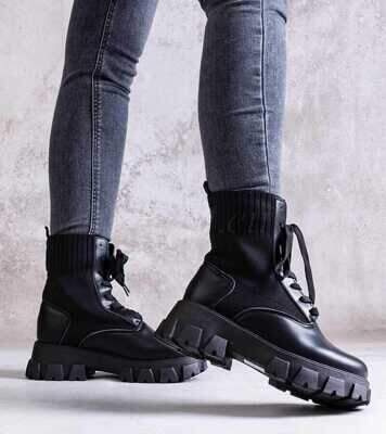 Botki damskie K-110.BLACK (36/41,12par)