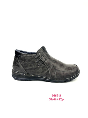 Botki damskie ocieplane 7A9667-5.GREY/BLACK (36/41,12par)