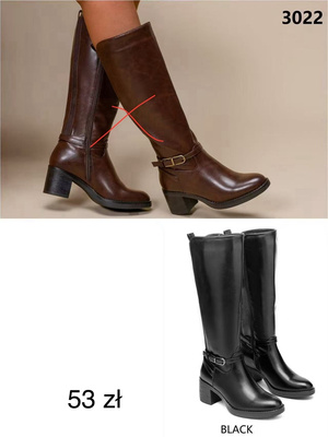 Kozaki damskie 3022.BLACK (36/41,12par)