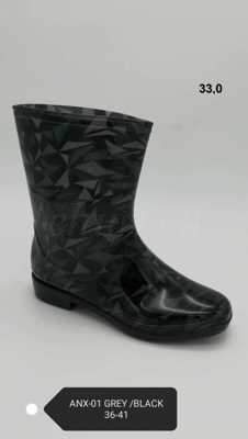 Kalosze damskie 7AANX-01.GREY/BLACK (36/41,12par)