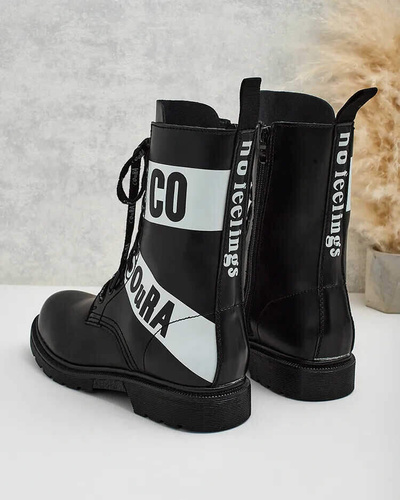 Botki damskie ocieplane 8069.BLACK (36/41,12par)