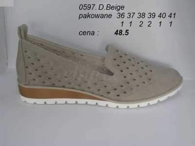 Mokasyny damskie 7A0597.DBEIGE (36/41,8par)