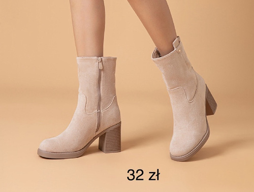 Botki damskie HQ343.BEIGE (36/41,12par)