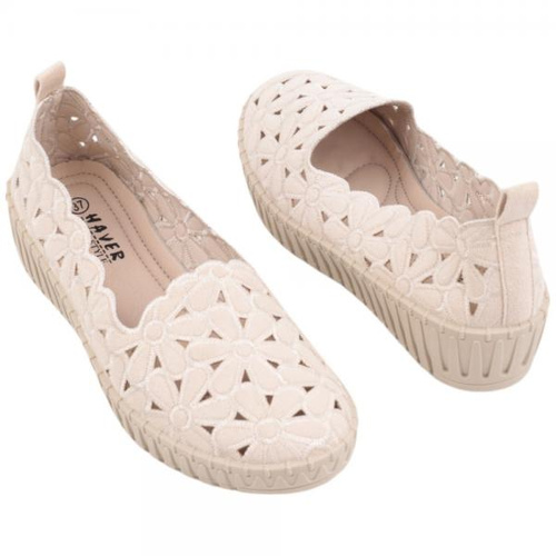 Balerinki damskie F38-4.BEIGE (36/41,12par)