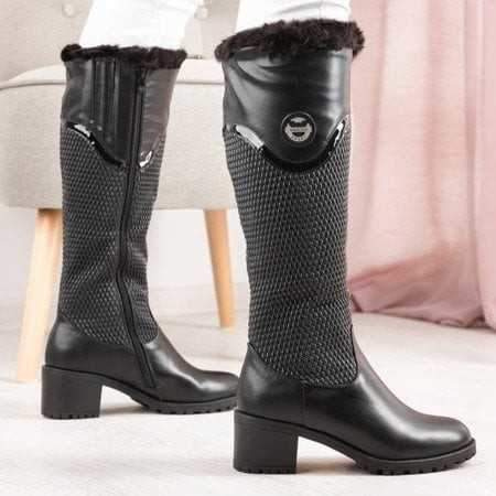 Kozaki damskie ocieplane 10081.BLACK (36/41,8par)