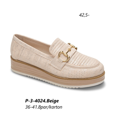 Półbuty damskie 3-4024.BEIGE (36/41,8par)