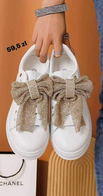 Buty sportowe damskie 7AB1070.WHITE/GOLD (36/41,12par)