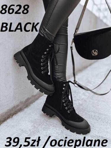 Botki damskie 7A8628.BLACK Ocieplane (36/41,12par)