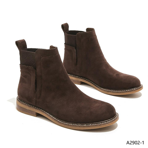 Botki damskie ocieplane  A2902-1.BROWN (36/41,12par)