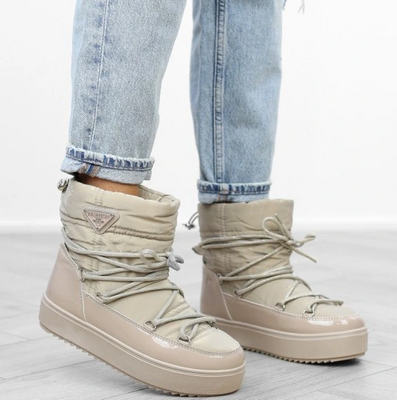 Botki damskie 7AHY845-63.KHAKI (36/41,12par)