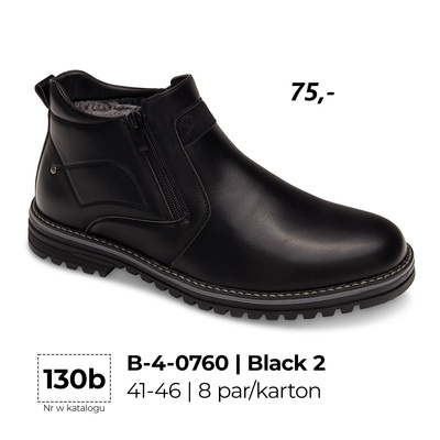 Trzewiki męskie 9AB-4-0760.BLACK 2 (41/46,8par)