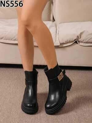 Botki damskie 7ANS556.BLACK Ocieplany (36/41,12par)