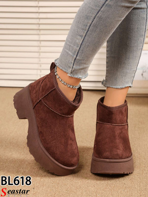 Botki damskie ocieplane BL618.COFFE (36/41,12par)