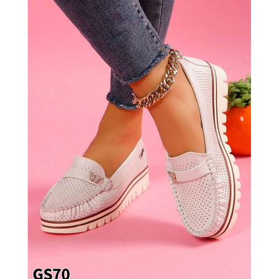 Mokasyny damskie GS70.WHITE (36/41,12par)