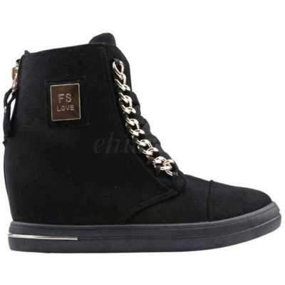 Botki damskie R193-2.BLACK/GOLD (36/40,8par)