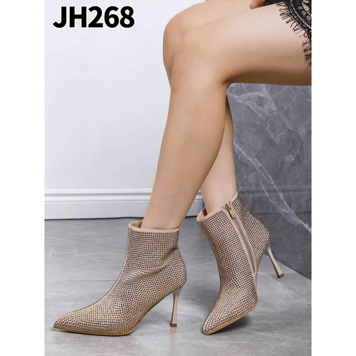 Botki damskie  7AJH268.KHAKI  L.Ocieplany (36/41,12par)