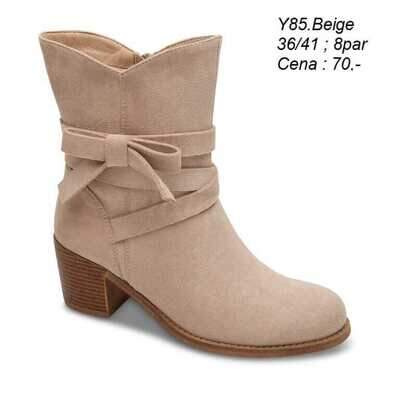 Botki damskie 7AY85.BEIGE (36/41,8par)