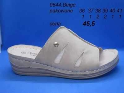 Klapki damskie 7A0644.BEIGE (36/41,8par)