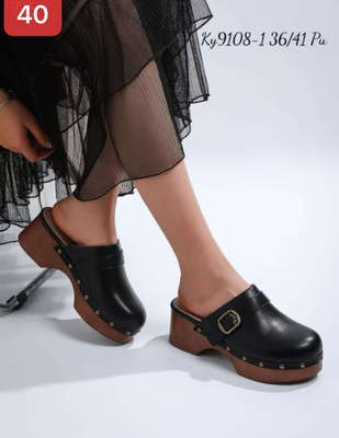 Klapki damskie 9108-1.BLACKPU (36/41,12par)