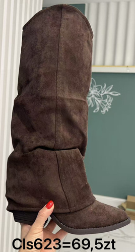 Kozaki damskie CLS623.BROWN (36/41,12par)
