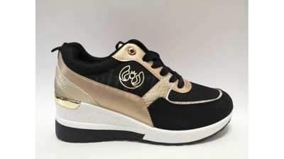 Botki damskie 7AJLD-687.BLACK/GOLD (36/41,12par)