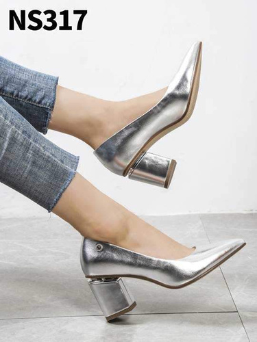 Czółenka damskie NS317.SILVER (36/41,12par)